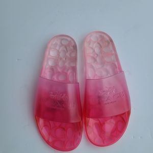 COACH Women's Ulyssa Pool Slides Pink Size 9 B -Medium